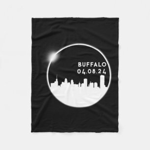 Total Solar Eclipse Buffalo - April 8th Fleece Blanket