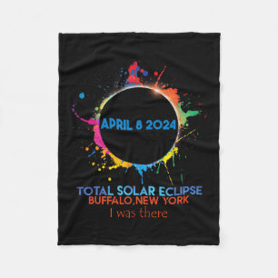 Total Solar Eclipse Buffalo New York 2024 I Was Th Fleece Blanket