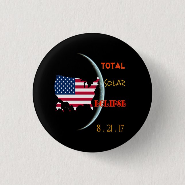 Total Solar Eclipse Buttons Aug 21ST USA (Front)