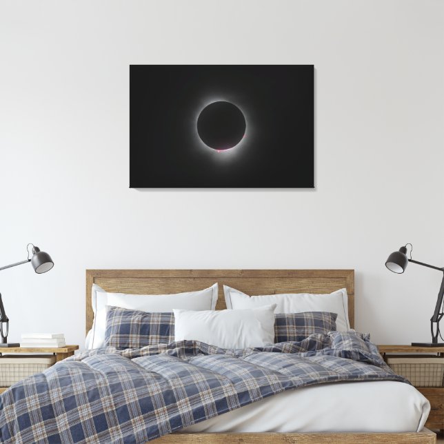 Total Solar Eclipse Canvas Print (Insitu(Bedroom))