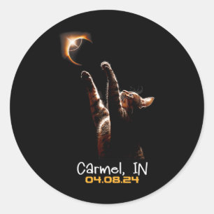 Total Solar Eclipse Carmel Indiana Classic Round Sticker