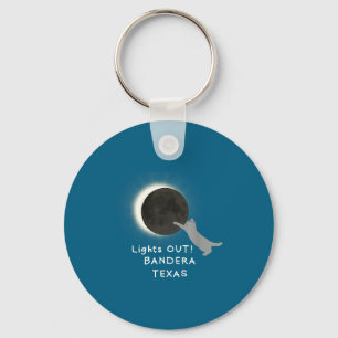 Total Solar Eclipse Cat Bandera Key Ring