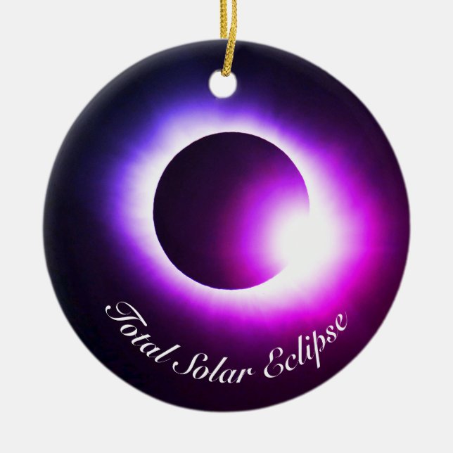Total Solar Eclipse Ceramic Tree Decoration (Front)