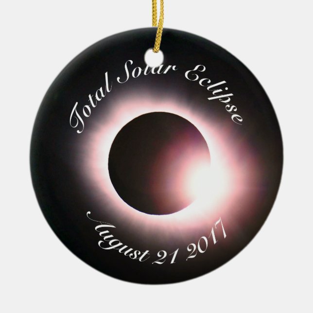 Total Solar Eclipse Ceramic Tree Decoration (Front)