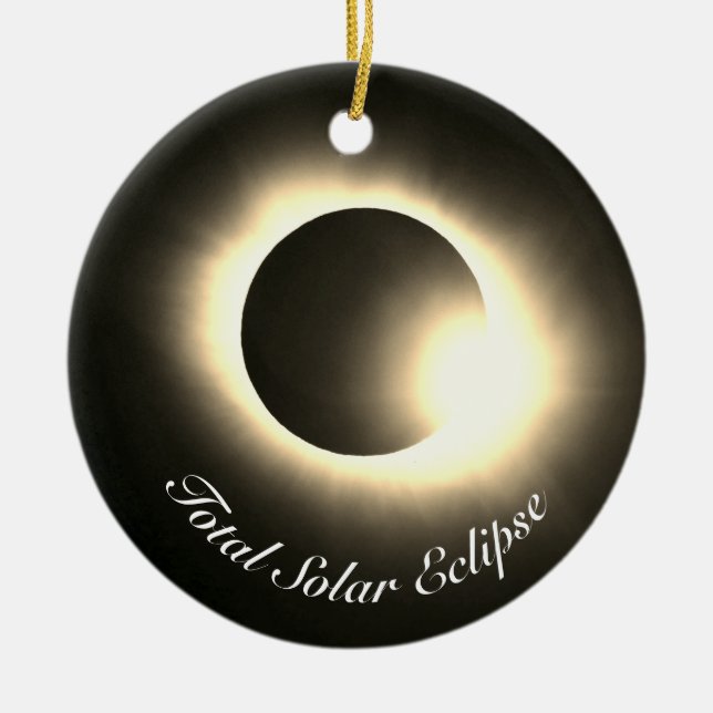 Total Solar Eclipse Ceramic Tree Decoration (Front)