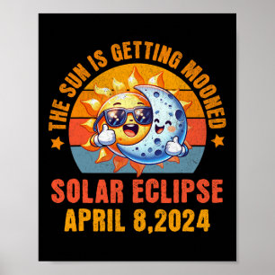 Total Solar Eclipse Chase 2024 Sun Is Getting Moon Poster