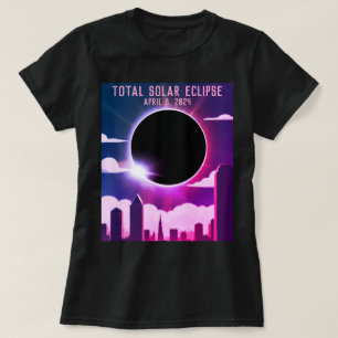 Total solar eclipse CITY April 8, 2024 sun moon T-Shirt