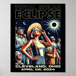 Total Solar Eclipse Cleveland  Poster