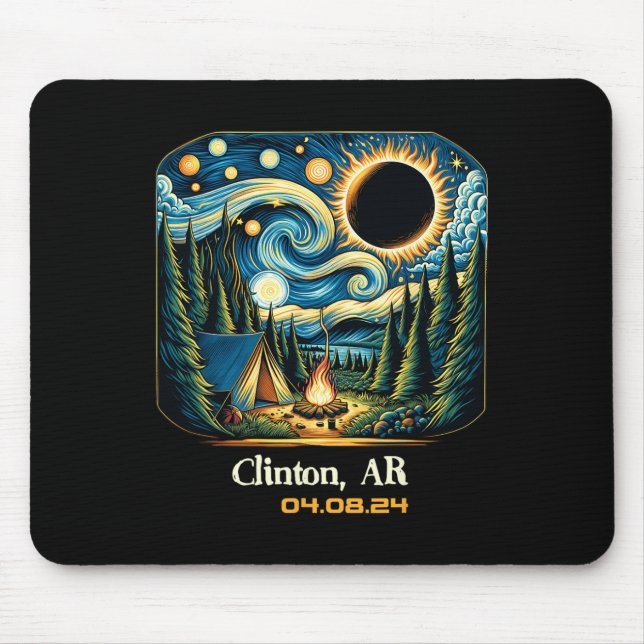 Total Solar Eclipse Clinton Arkansas 1  Mouse Pad (Front)