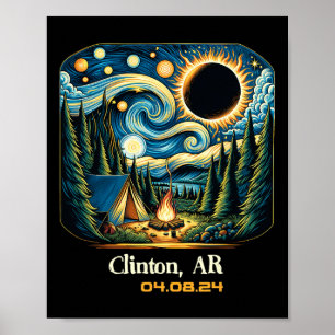 Total Solar Eclipse Clinton Arkansas 1 Poster