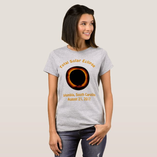 Total Solar Eclipse (  Cloumbia, South Carolina ) T-Shirt (Front Full)