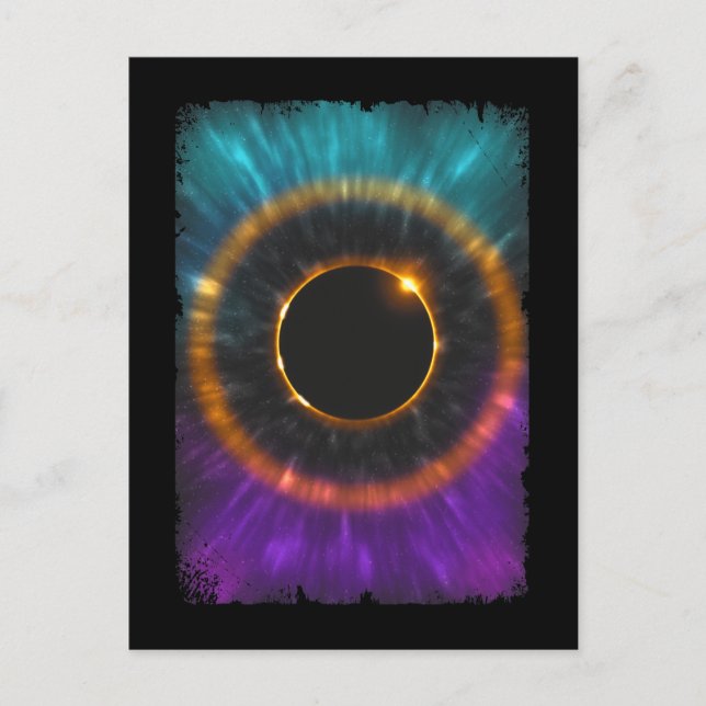 Total Solar Eclipse Colours 8th April 2024 Postcard (Front)