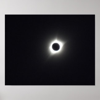 Total solar eclipse, dark sky, sun's corona poster