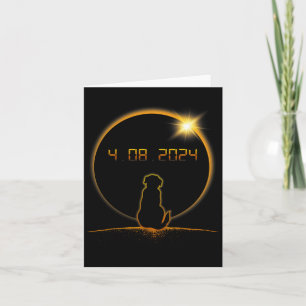 Total Solar Eclipse Dog Card