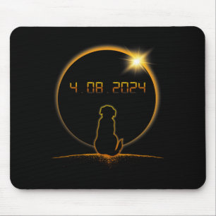 Total Solar Eclipse Dog Mouse Pad