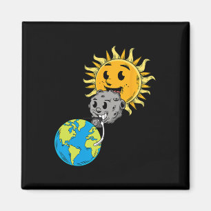 Total Solar Eclipse Earth Moon Sun Photobomb Lover Magnet