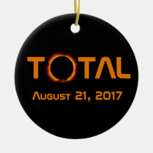 Total Solar Eclipse Event Ceramic Tree Decoration