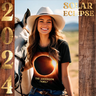 Total Solar Eclipse Family Name 2024 8 April T-Shirt