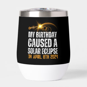 total solar eclipse funny birthday 4-8-2024 custom