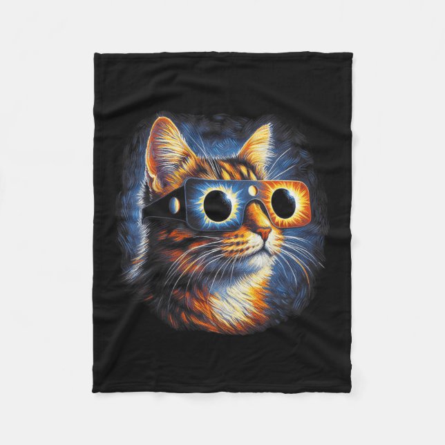 Total Solar Eclipse Gles April 8th 2024  Fleece Blanket (Front)
