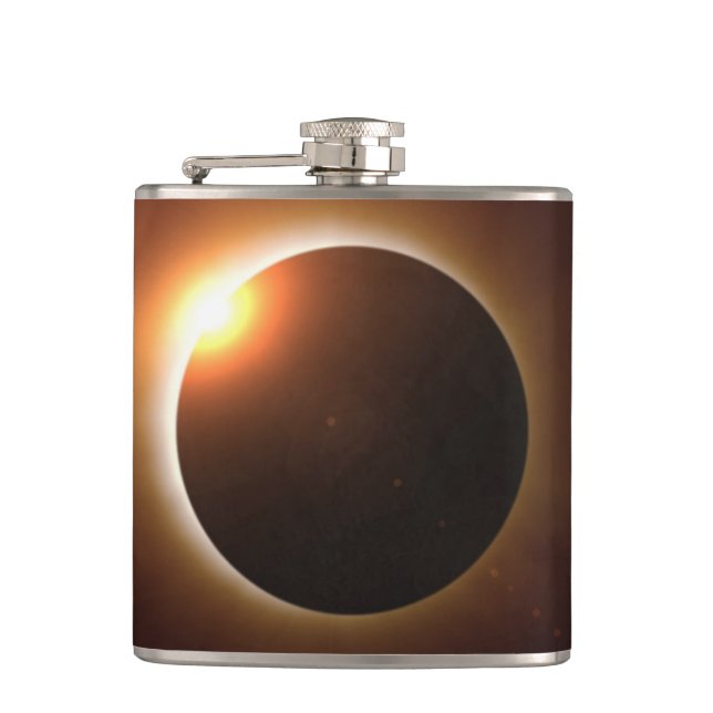 Total Solar Eclipse Hip Flask (Front)