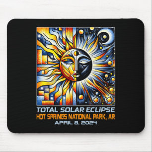 Total Solar Eclipse Hot Springs Ar Arkansas Mouse Pad
