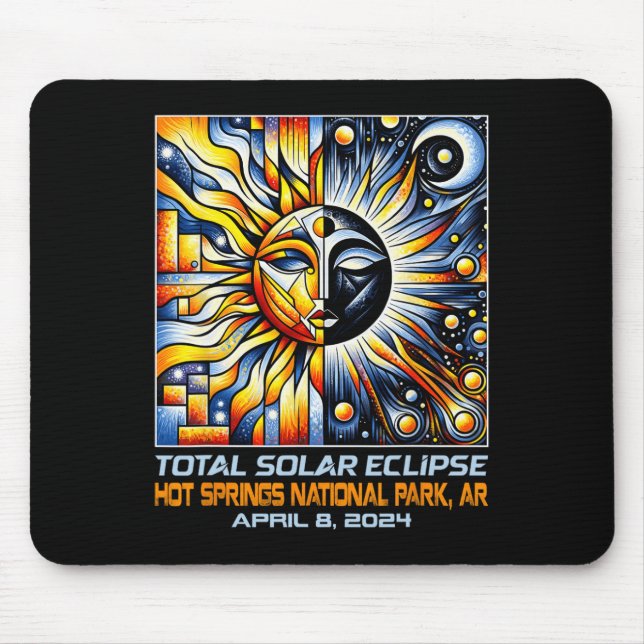 Total Solar Eclipse Hot Springs Ar Arkansas  Mouse Pad (Front)