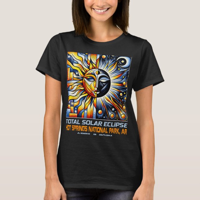 Total Solar Eclipse Hot Springs Ar Arkansas  T-Shirt (Front)