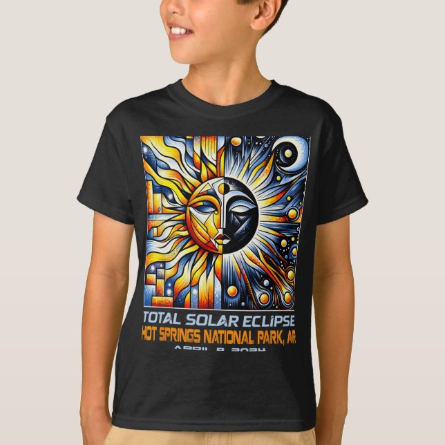 Total Solar Eclipse Hot Springs Ar Arkansas  T-Shirt (Front)
