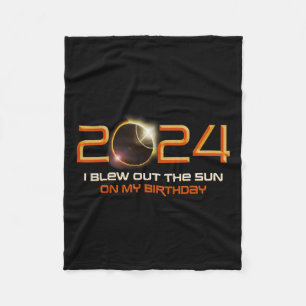 Total Solar Eclipse I Blew Out The Sun On My Birth Fleece Blanket