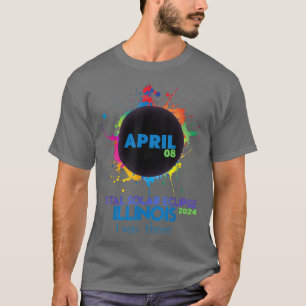 Total Solar Eclipse Illinois 2024 Colourful Totali T-Shirt