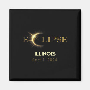 Total Solar Eclipse Illinois Totality April 8 2024 Magnet
