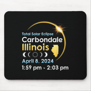 Total Solar Eclipse In Carbondale Illinois On Apri Mouse Pad