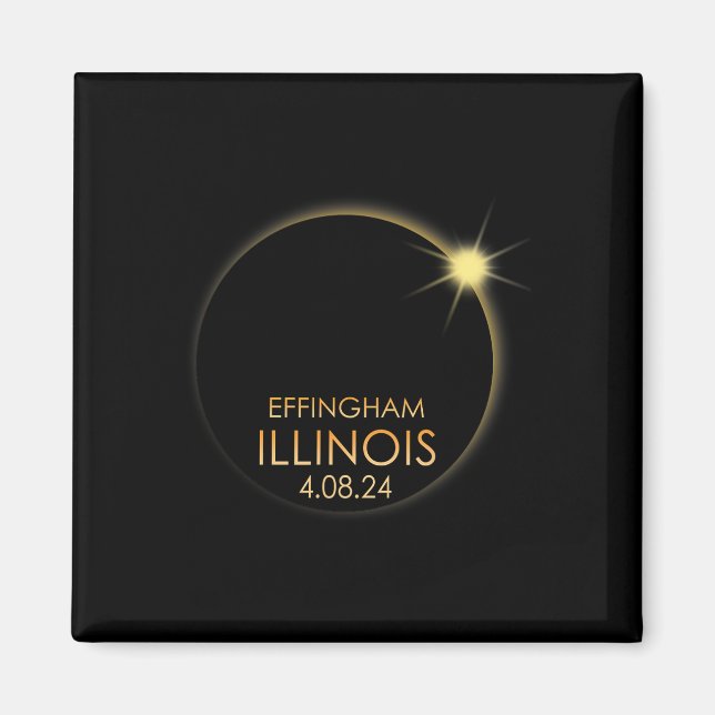 Total Solar Eclipse In Effingham Illinois 2024 Tot Magnet (Front)