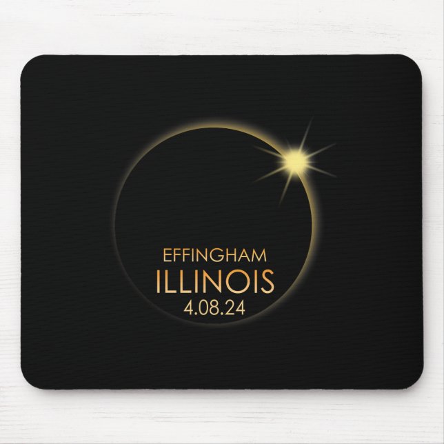 Total Solar Eclipse In Effingham Illinois 2024 Tot Mouse Pad (Front)