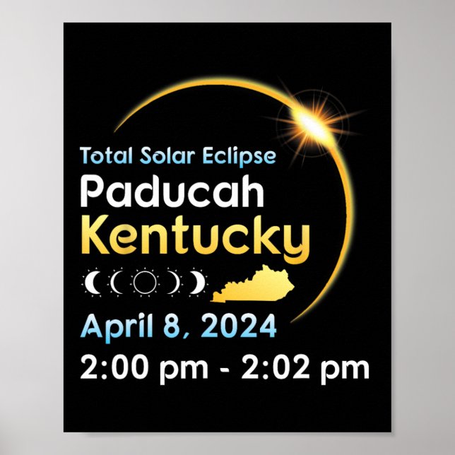 Total Solar Eclipse In Paducah Kentucky On April 0 Poster (Front)