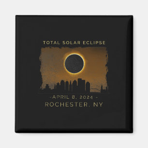 Total Solar Eclipse In Rochester New York Vintage Magnet
