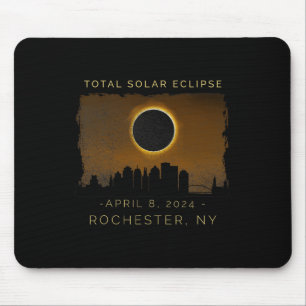 Total Solar Eclipse In Rochester New York Vintage Mouse Pad