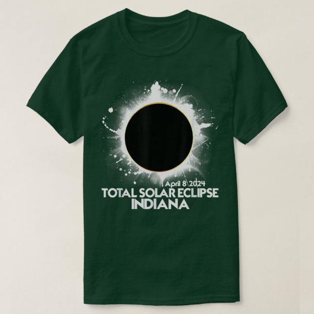 Total Solar Eclipse Indiana 2024 American Totality T-Shirt (Design Front)