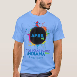 Total Solar Eclipse Indiana 2024 Colourful Totalit T-Shirt