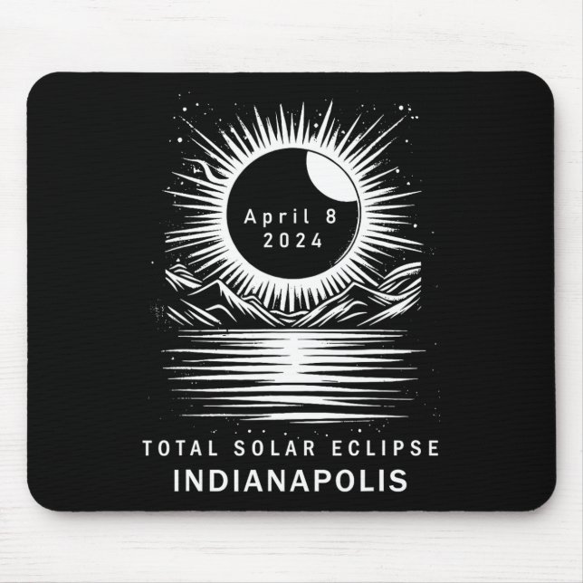 Total Solar Eclipse - Indianapolis  Mouse Pad (Front)