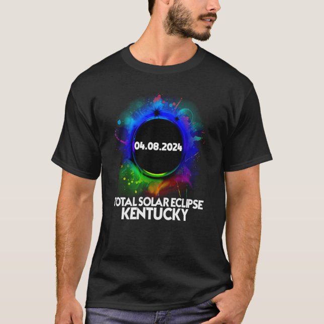 Total Solar Eclipse Kentucky 2024 Totality Colorfu T-Shirt (Front)