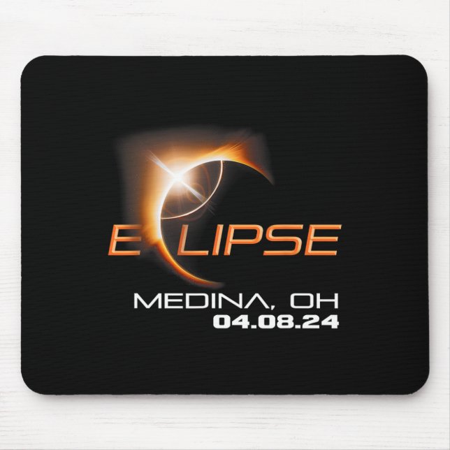 Total Solar Eclipse Medina Ohio  Mouse Pad (Front)