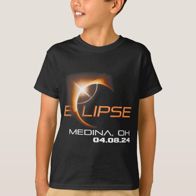 Total Solar Eclipse Medina Ohio  T-Shirt (Front)