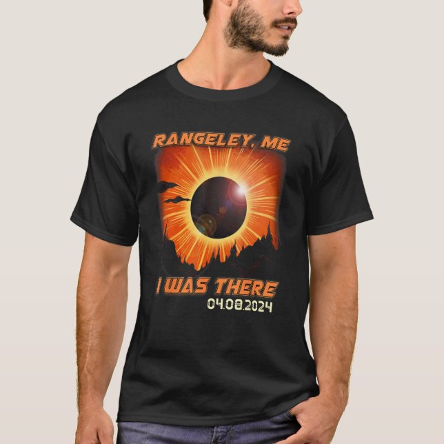 Total Solar Eclipse Mountain Hiking Rangeley Maine T-Shirt (Front)