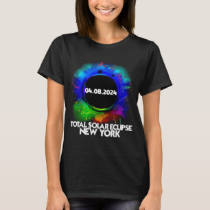 Total Solar Eclipse New York 2024 Colourful Totali T-Shirt