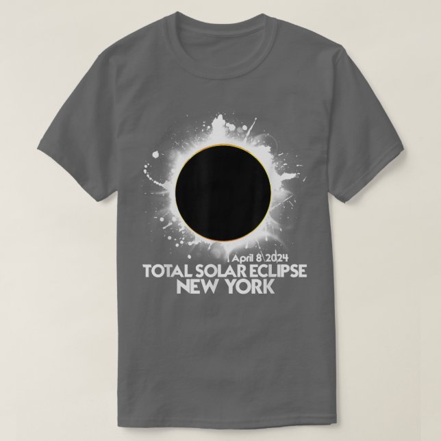 Total Solar Eclipse New York 2024 Totality  T-Shirt (Design Front)