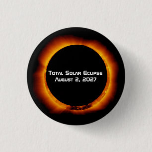 Total Solar Eclipse of the Century 2027 3 Cm Round Badge