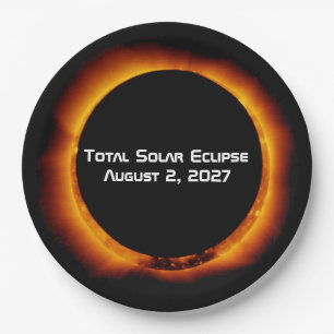 Total Solar Eclipse of the Century 2027 Paper Plate