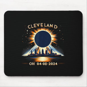 Total Solar Eclipse Oh April 08 2024 Cleveland Sol Mouse Pad